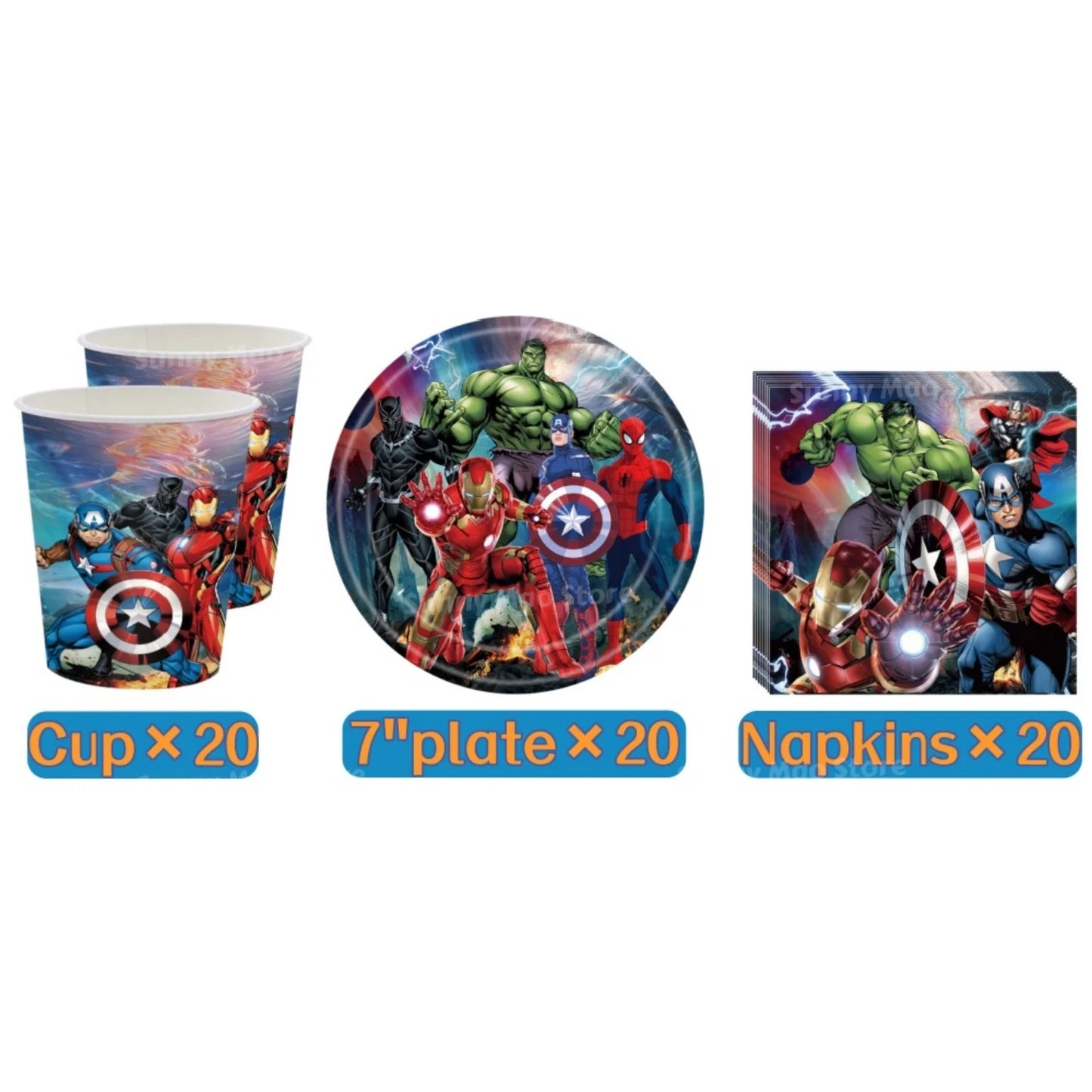 Kit Décoration Anniversaire Avengers - Ballons Chiffres Iron Man Spider-Man