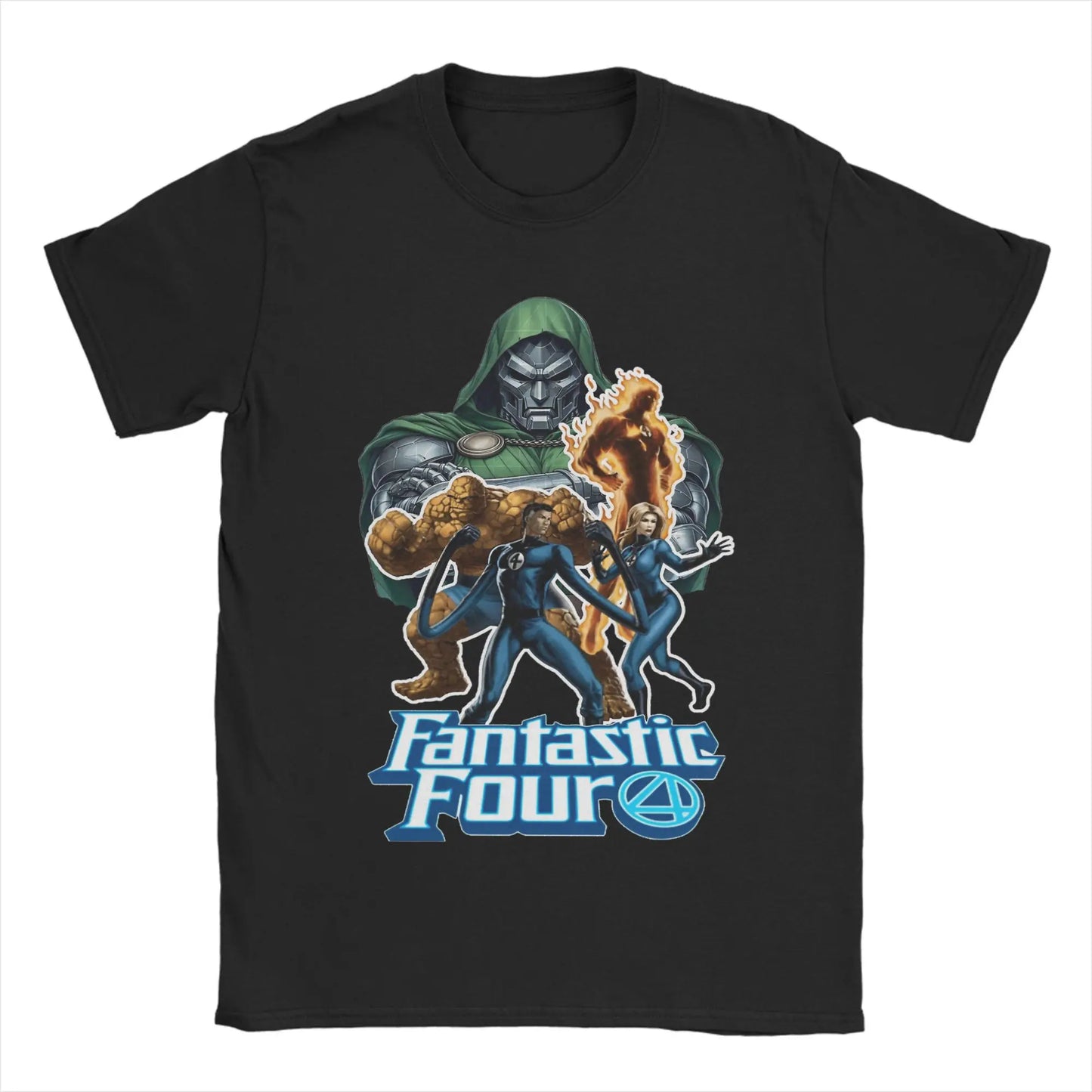 T-Shirt The Fantastic 4 First Steps - Poster Rétro Bleu Unisexe