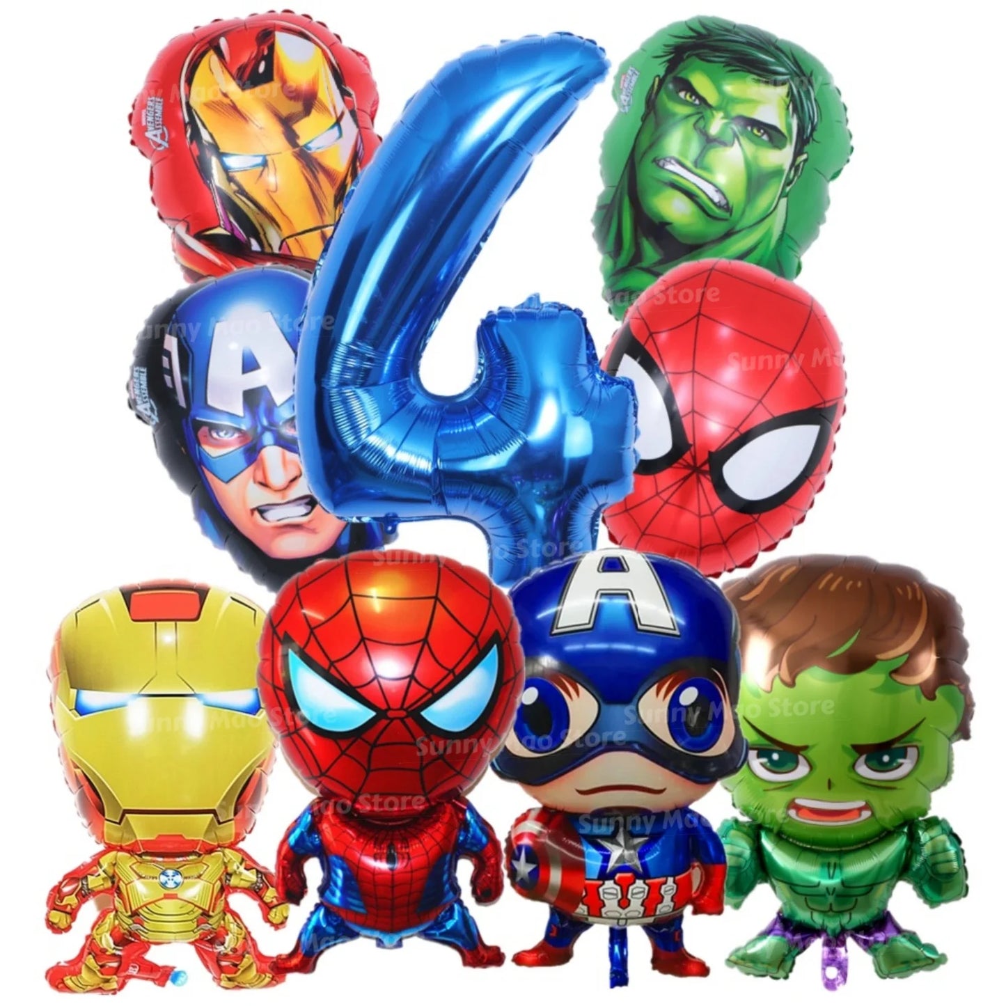 Kit Décoration Anniversaire Avengers - Ballons Chiffres Iron Man Spider-Man