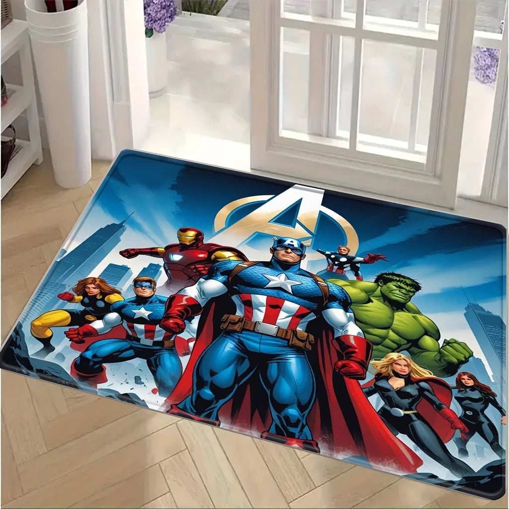 Tapis Avengers Groupe Héros - Logo A Doré Ville