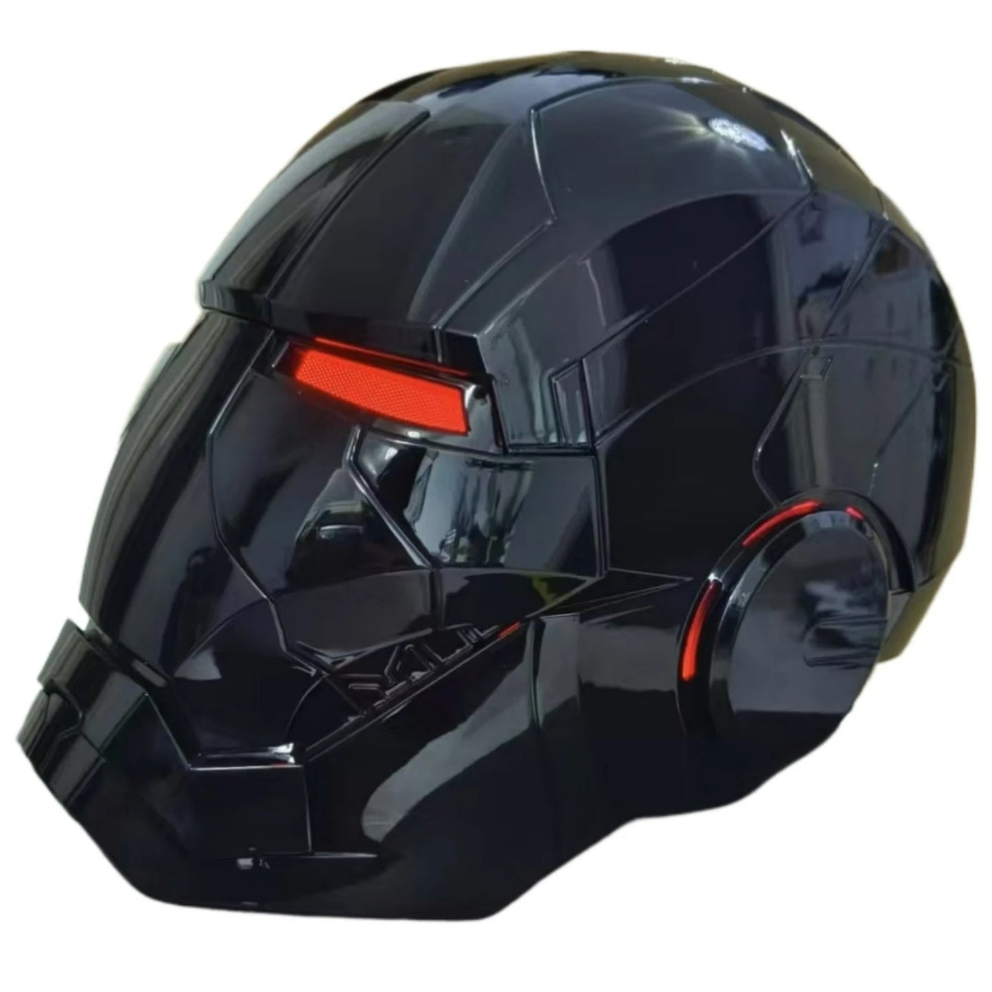 Casque Iron Man MK5 Noir - Yeux LED Contrôle Vocal Cosplay