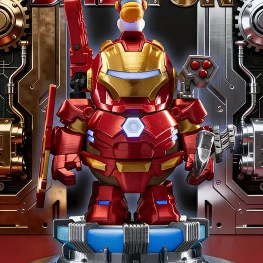 Figurine Capybara Iron Man - Armure Rouge et Or
