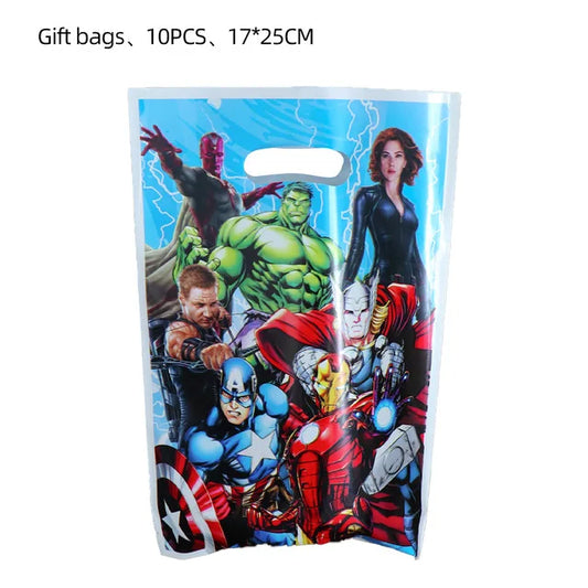 Décoration Anniversaire Avengers - Sacs Cadeaux x10