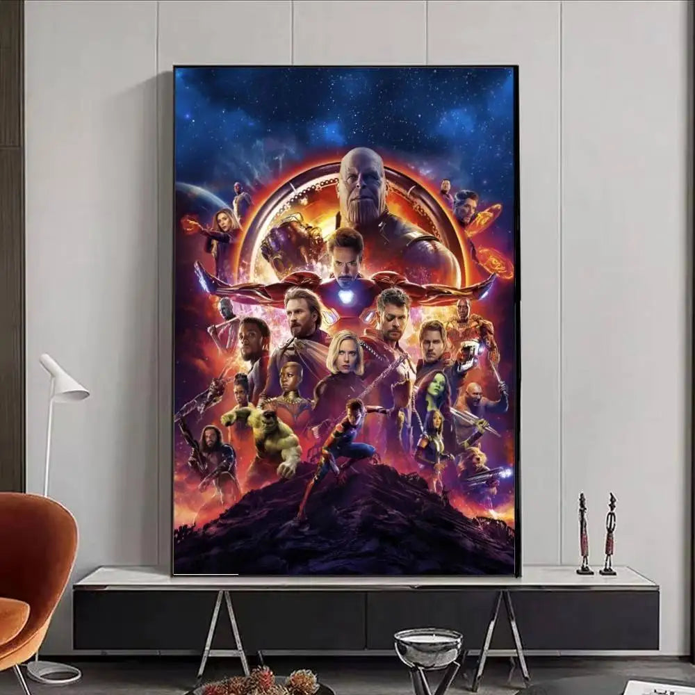 Affiche Avengers Infinity War - Design Gant Doré Thanos