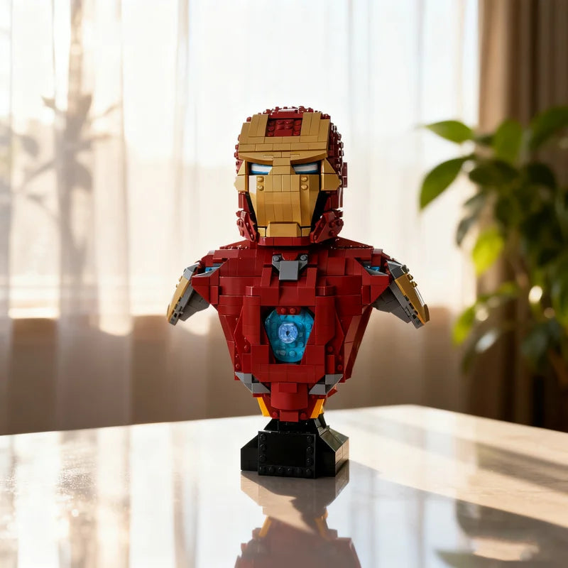 Figurine Briques Avengers Iron Man Buste - 882 Pièces