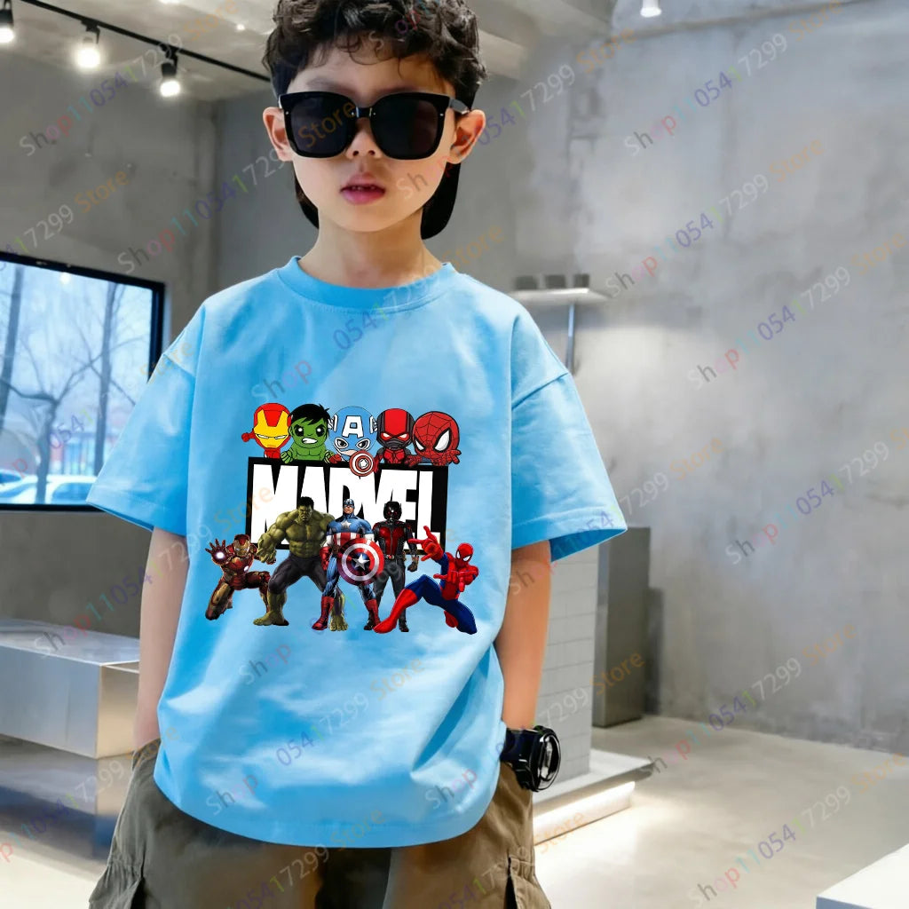 T-shirt Enfant Marvel - Groupe Chibi Multicolore
