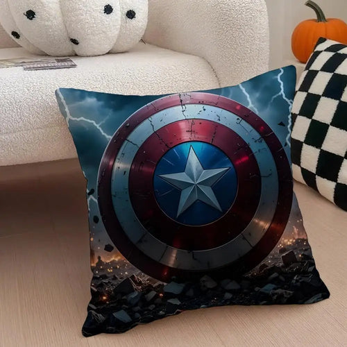 Housse de Coussin Captain America - Regard Héroïque