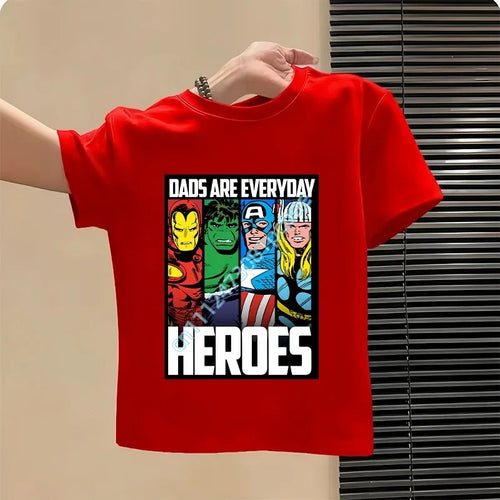 T-Shirt Enfant Avengers - Design Iron Man Rouge Heroes