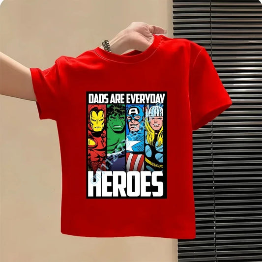 T-Shirt Enfant Avengers - Design Iron Man Rouge Heroes