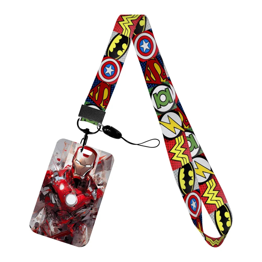 Porte-Badge Lanyard Iron Man - Logos Super-Héros Mixtes DC Marvel